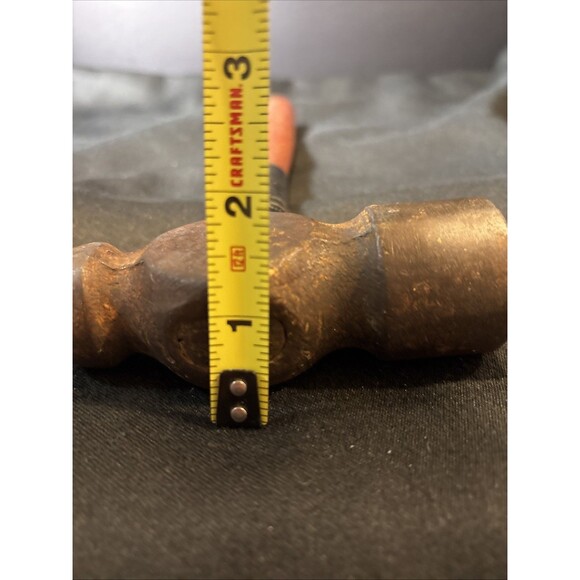 Vintage Red 24 oz Plumb Ball Peen Hammer Auto Body Machinist Blacksmith Tool - Picture 11 of 11